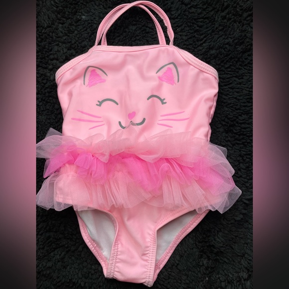 Healthtex Pink cat swimsuit 12 mos - Picture 1 of 6